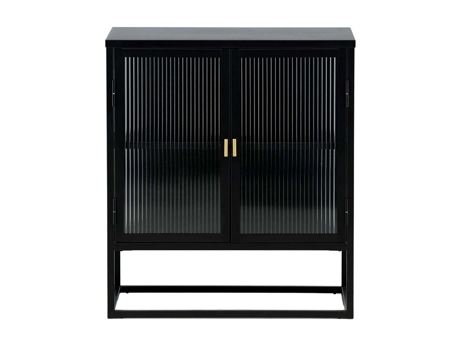 Vitrine 2 Portes Design "Garis" 80cm Noir