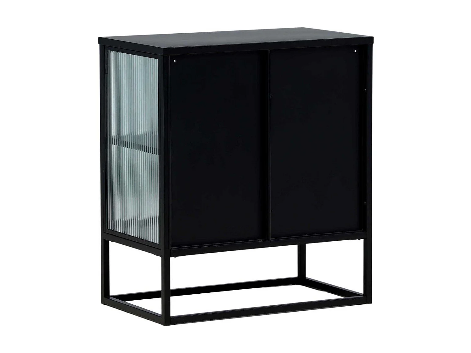 Vitrine 2 Portes Design "Garis" 80cm Noir