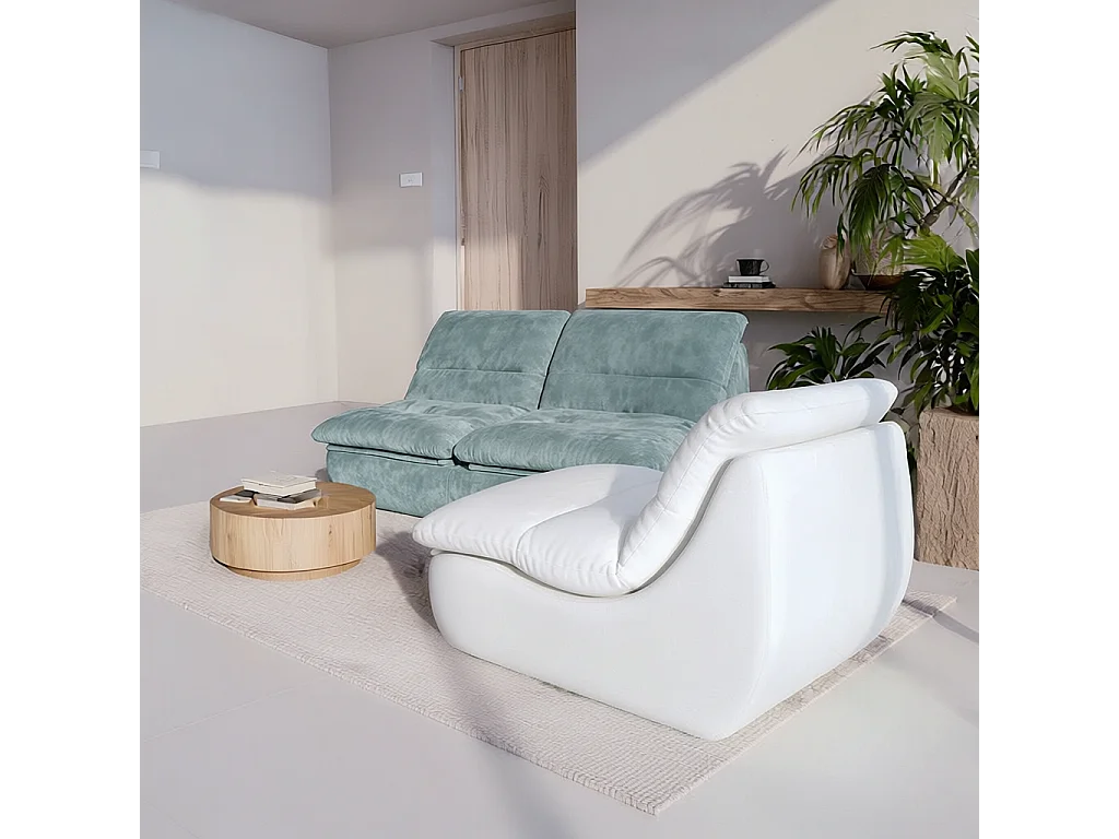 Coco Living Pack Nuvia Living 3 places - sauge et blanc
