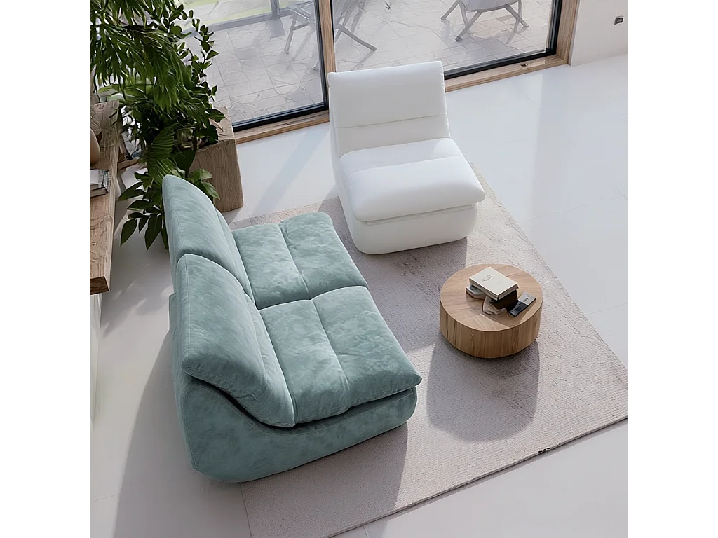 Coco Living Pack Nuvia Living 3 places - sauge et blanc