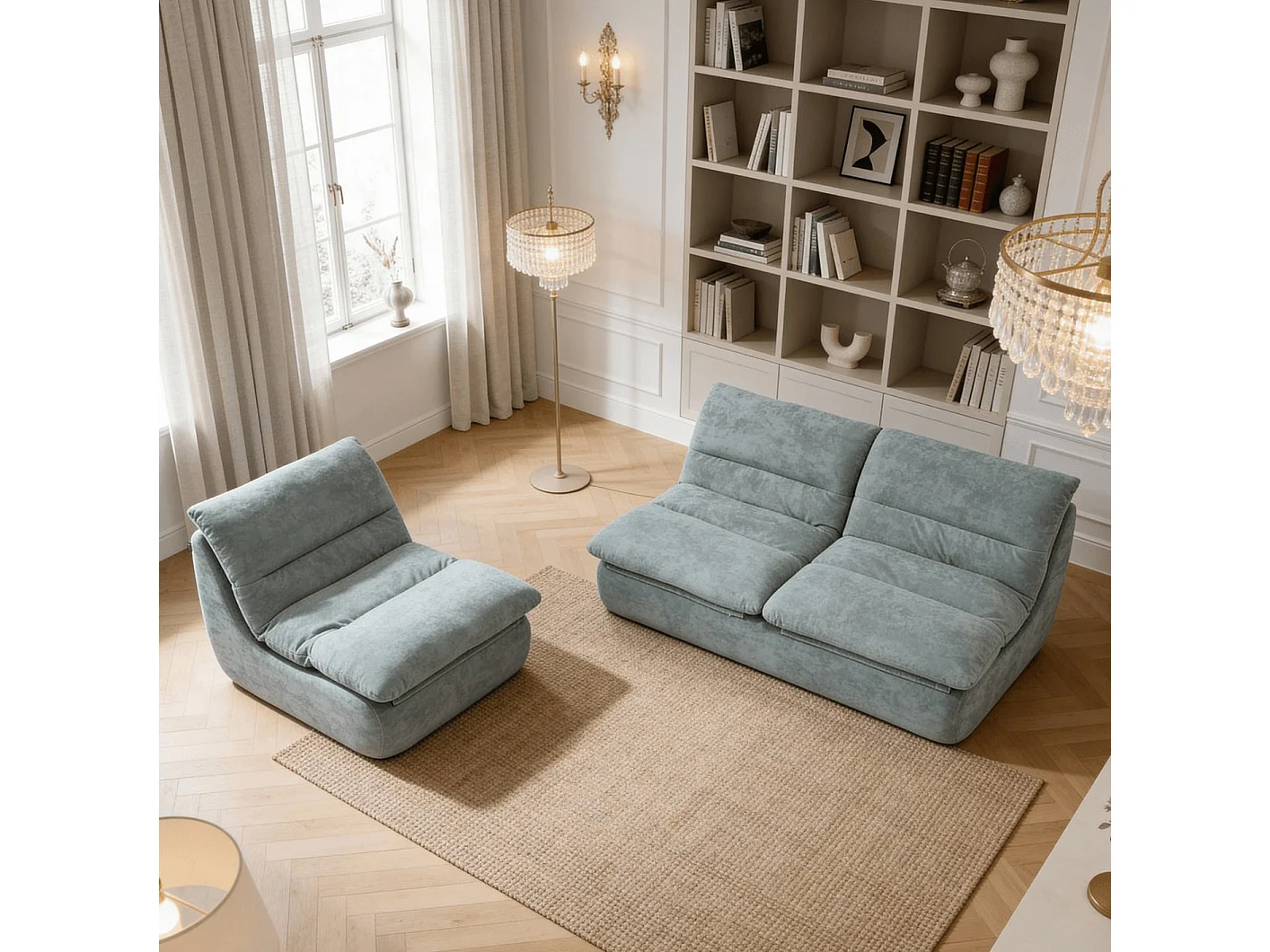 Coco Living Pack Nuvia Living 3 places - sauge et sauge