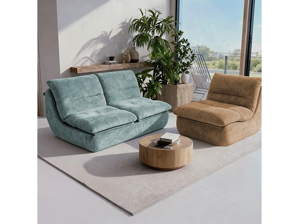 Pack Nuvia Living, canapé 2 places et fauteuil 1 place