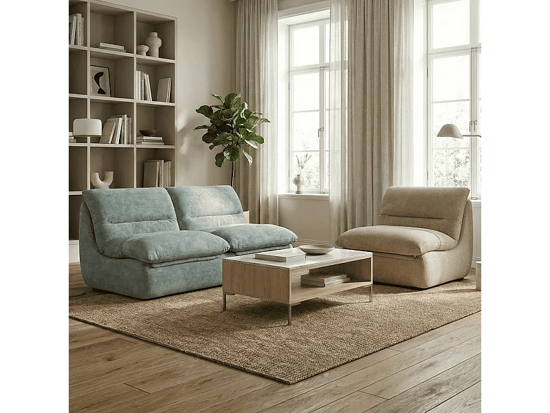 Coco Living Pack Nuvia Living 3 places - sauge et sable