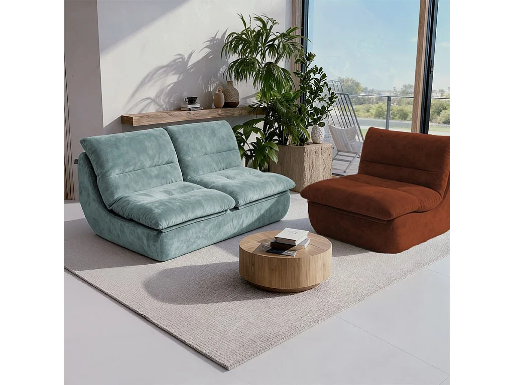 Pack Nuvia Living, canapé 2 places et fauteuil 1 place
