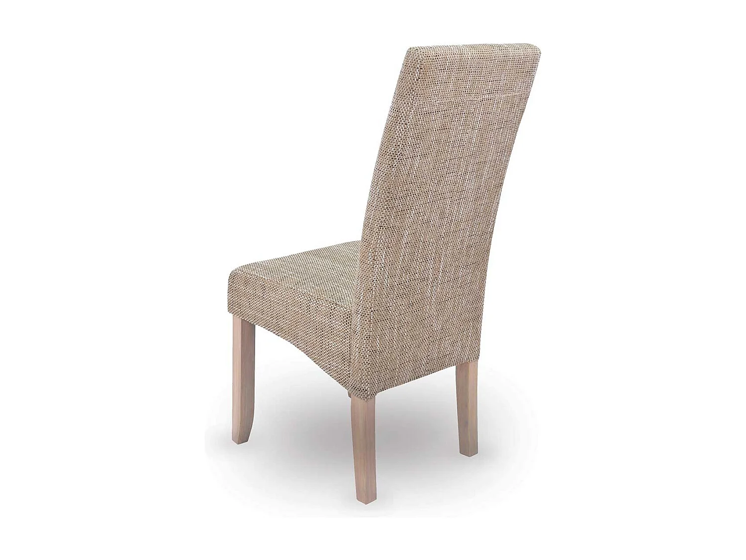 Lot de 2 chaises de séjour beige en tissu et bois - Largeur 47 x Profondeur 62 x Hauteur 108 cm