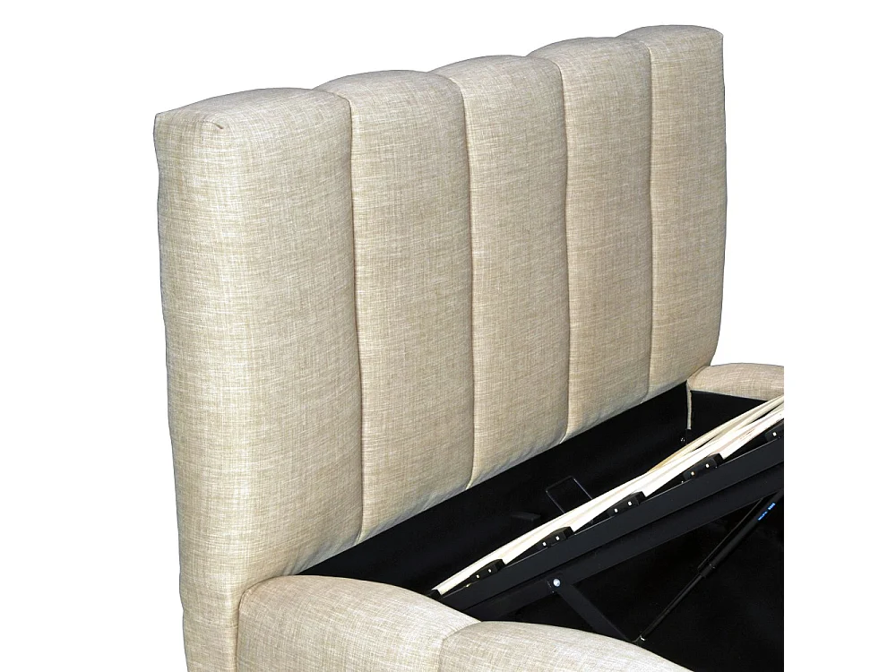 Lit coffre 160x200cm NEST + 1 sommier / Beige