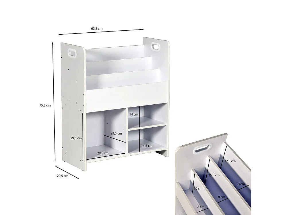 Bibliothèque enfant ROBIN / Blanc