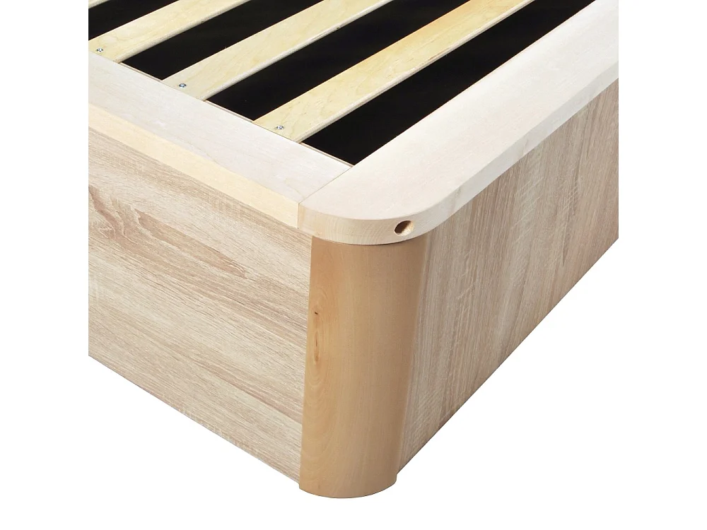 Lit coffre 180x200cm VERSO + 1 sommier / Décor Chêne Blanchi