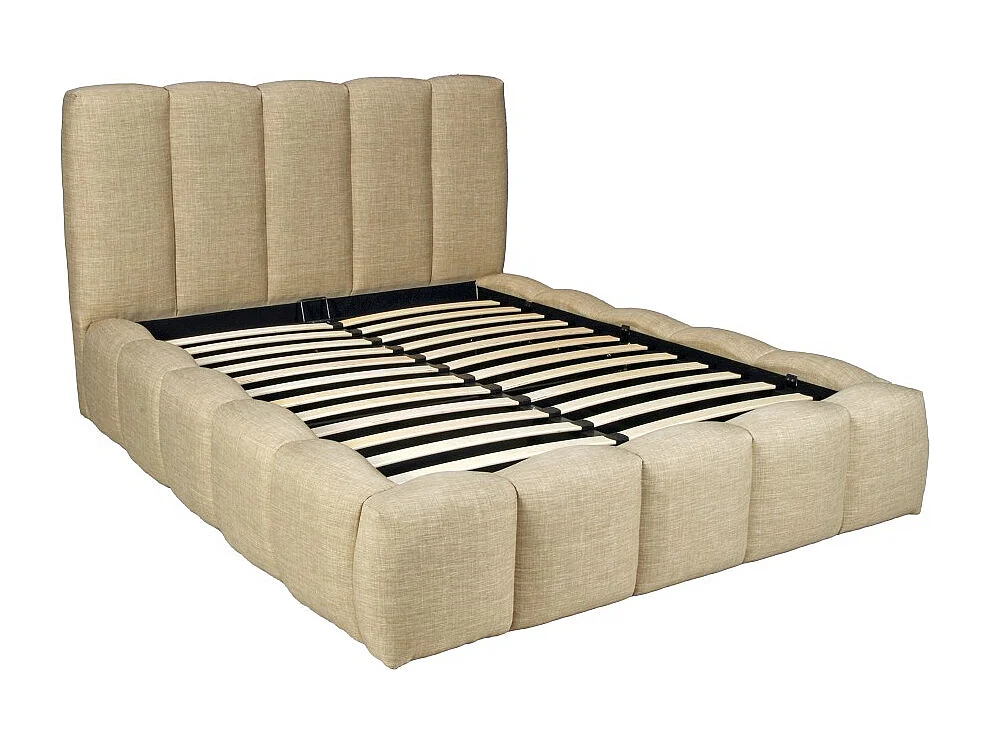 Lit coffre 140x190cm NEST + 1 sommier / Beige