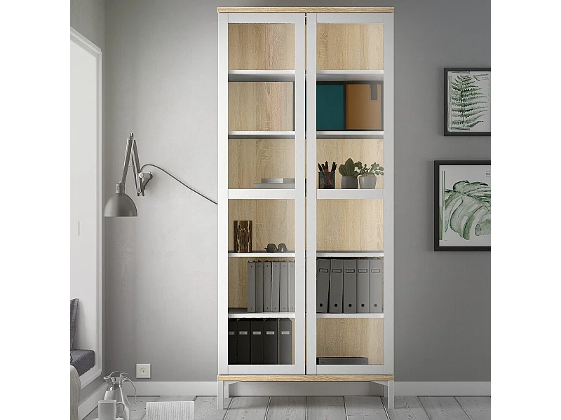 Vitrine 2 portes vitrées H203 cm - APRIL