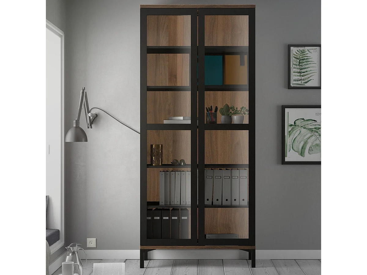 Vitrinekast met 2 glazen deuren H202,8 cm – APRIL