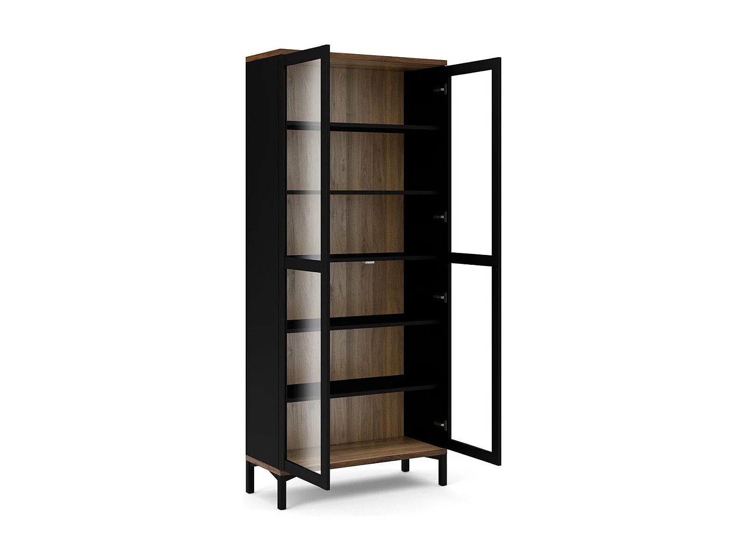 Vitrinekast met 2 glazen deuren H202,8 cm – APRIL