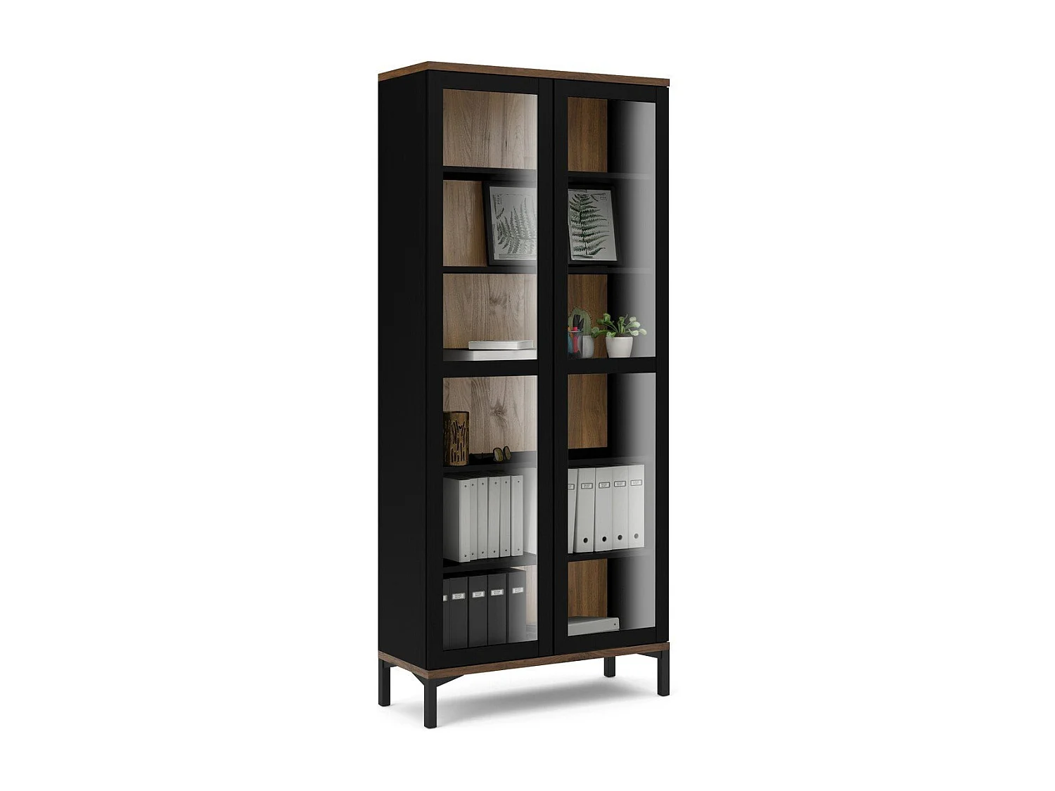 Vitrinekast met 2 glazen deuren H202,8 cm – APRIL