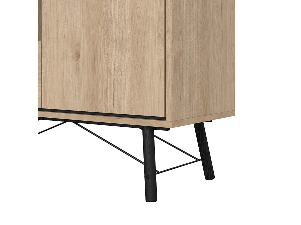 Vitrine 2 portes dont 1 vitrée et 1 tiroir H161,8 cm - JOYCE