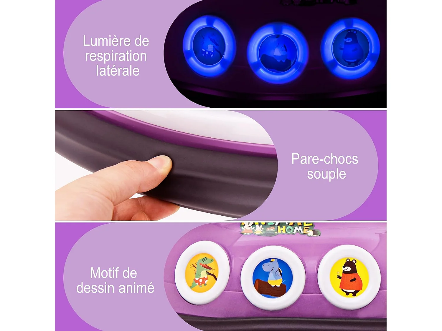 Auto Tamponneuse Électrique Enfants 3-8 Ans 12V avec Télécommande, Rotation 360°, Lumières & Sons, Ceinture de Sécurité