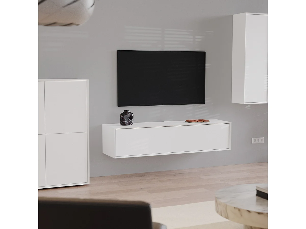 Mobile TV basso con 3 ribalte L200 cm - ORÉLIA