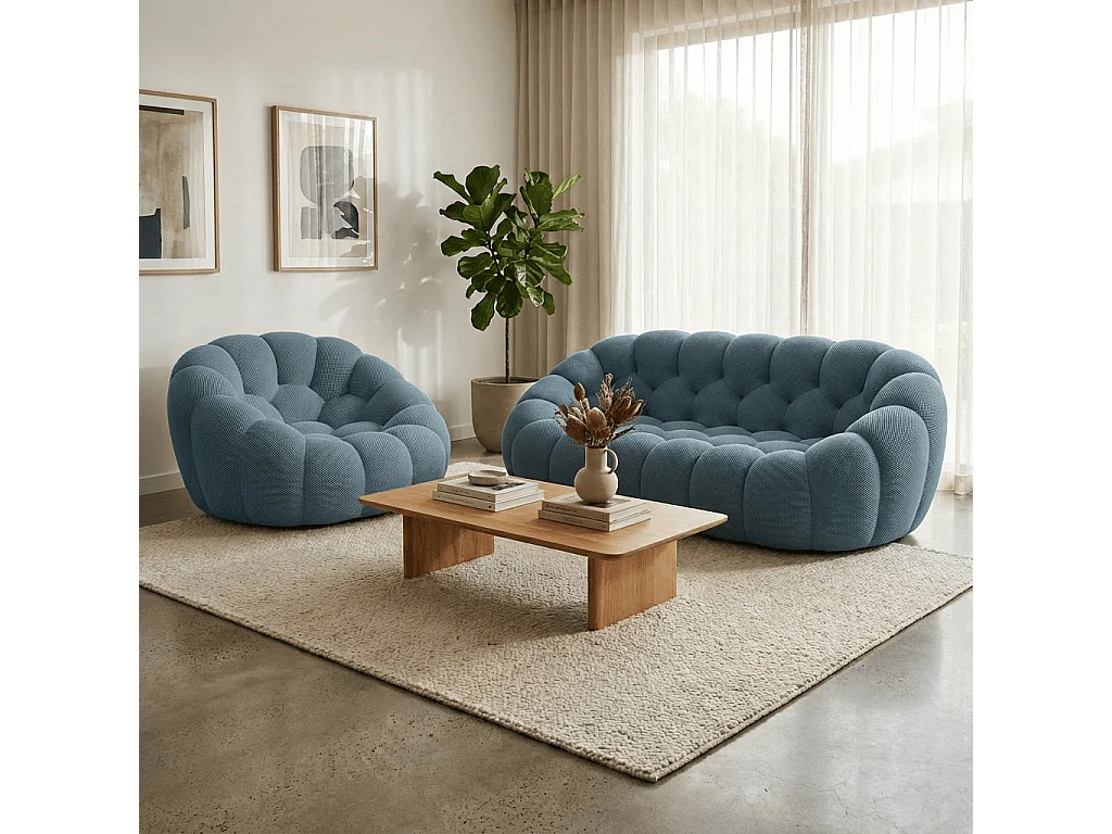 Coco Living Cocoon Living Set 3-Sitzer - Blau