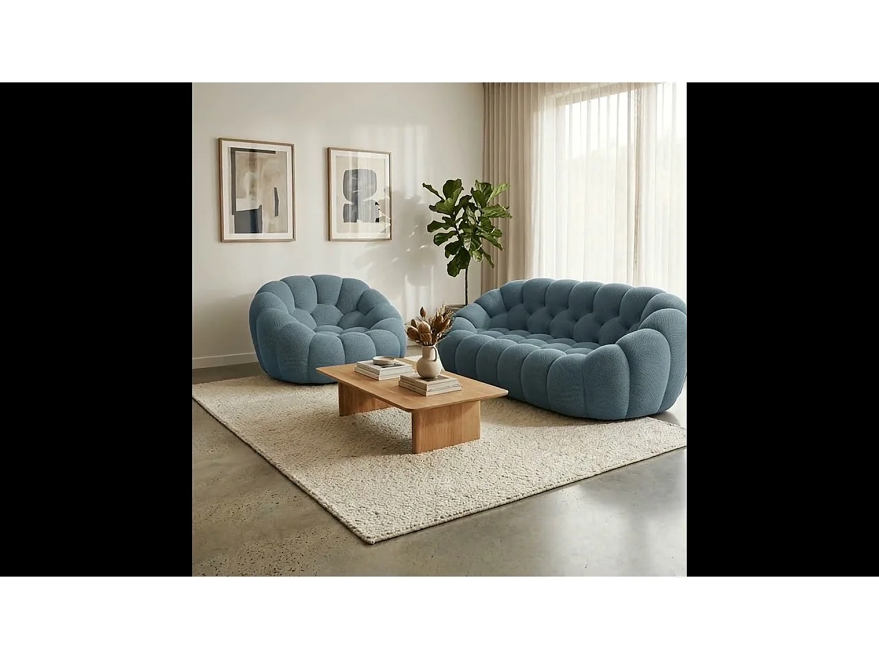 Coco Living Pack Cocoon Living 3 places - Bleu