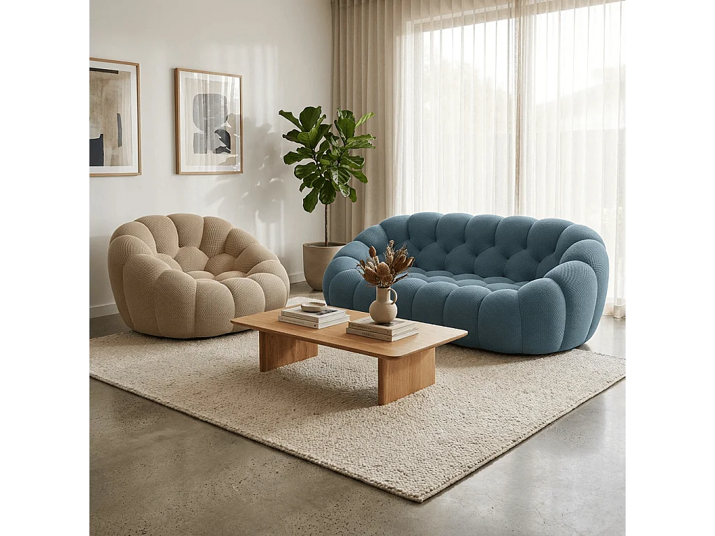 Coco Living Pack Cocoon Living 3 places - Bleu et sable