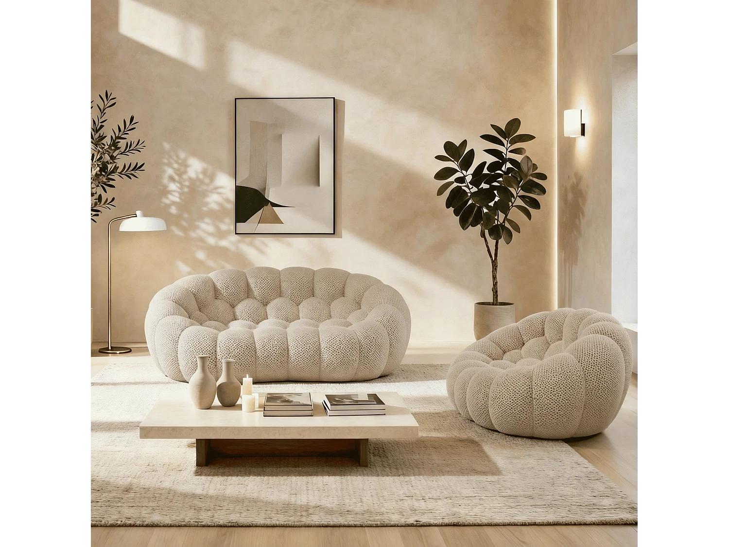 Coco Living Pack Cocoon Canapé + fauteuil - sable