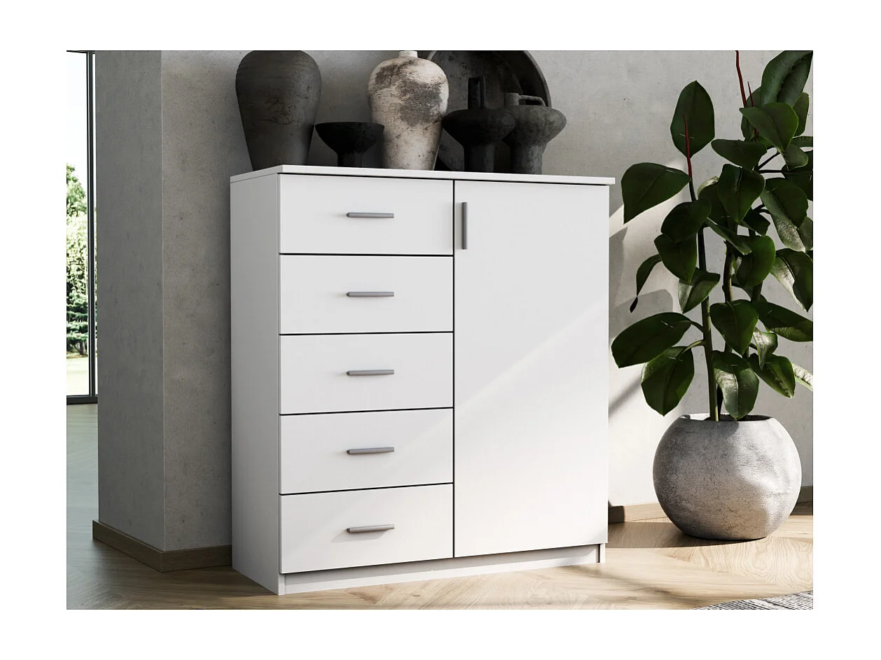 Cassettiera 100 cm con cassetti e armadietto – Chiusura soft – Pratica – Pannello 18 mm – Direttamente dal produttore EMEBLAST