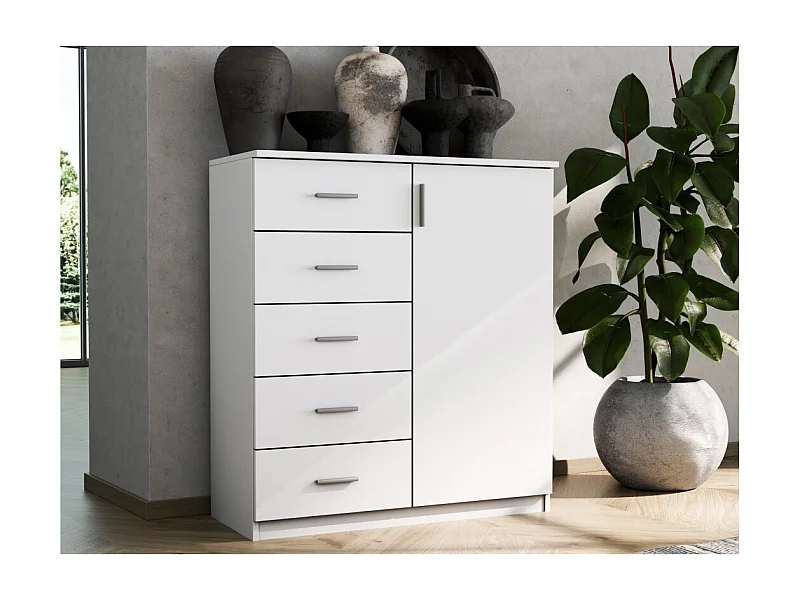 Cassettiera 100 cm con cassetti e armadietto – Chiusura soft – Pratica – Pannello 18 mm – Direttamente dal produttore EMEBLAST