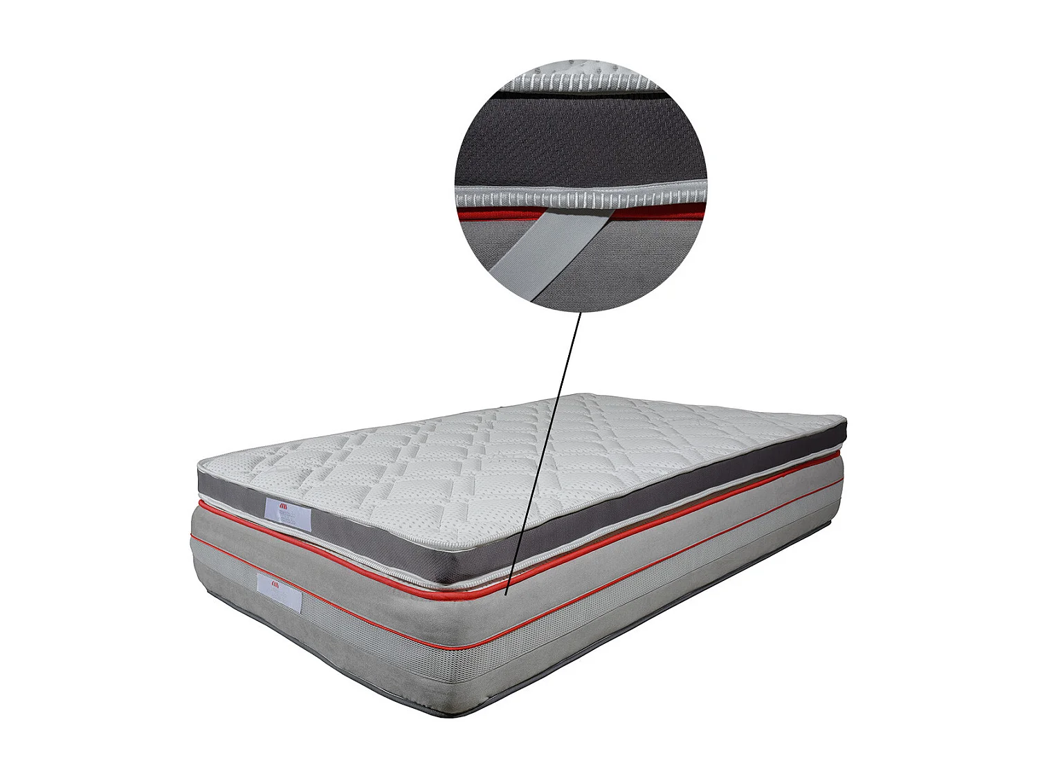 SobreMatelas Topper Viscoélastique  Taille 190 x 90 cm Hauteur 10 cm