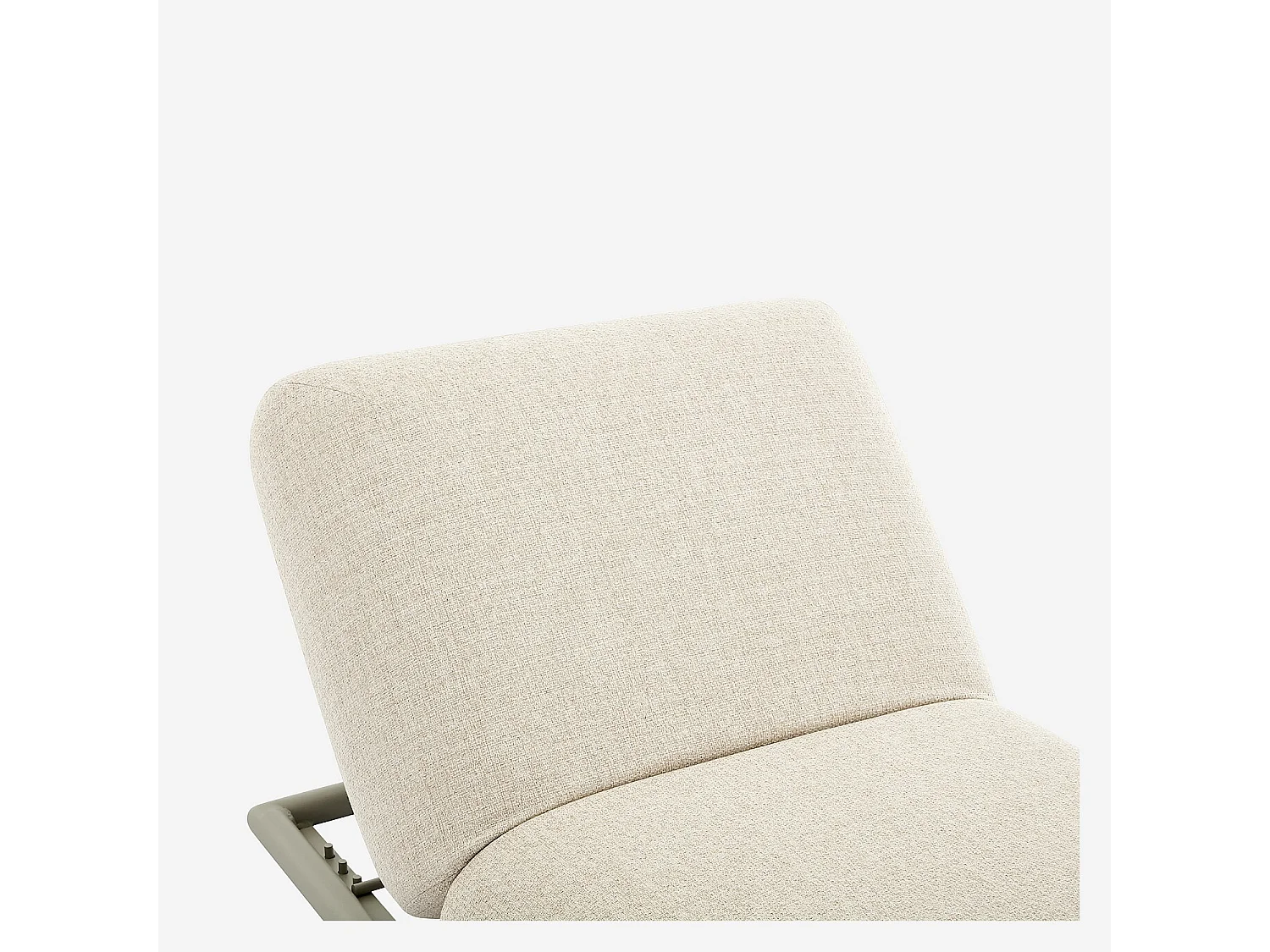 Bain de soleil en tissu déperlant et aluminium gris clair - Crème