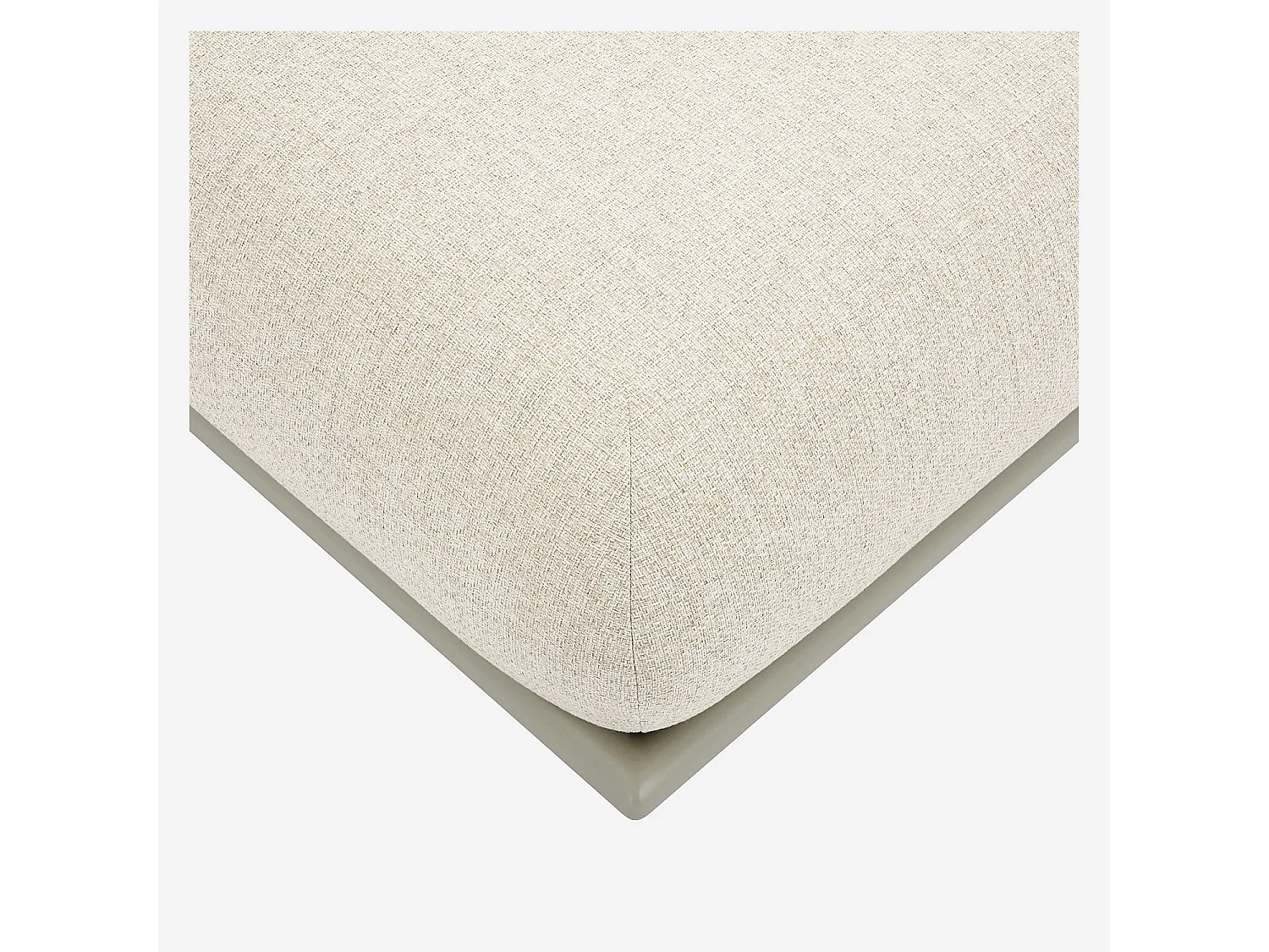 Bain de soleil en tissu déperlant et aluminium gris clair - Crème