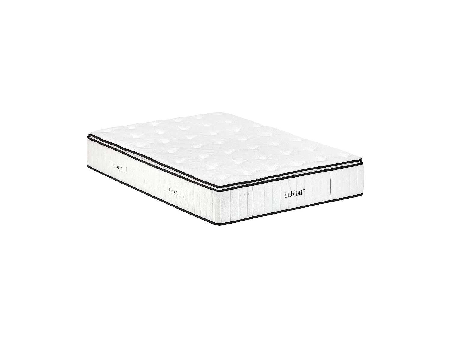Habitat - Matelas hybride ressorts ensachés et mousse à mémoire de forme avec surmatelas - 160 x 200 cm - Hybride excellence