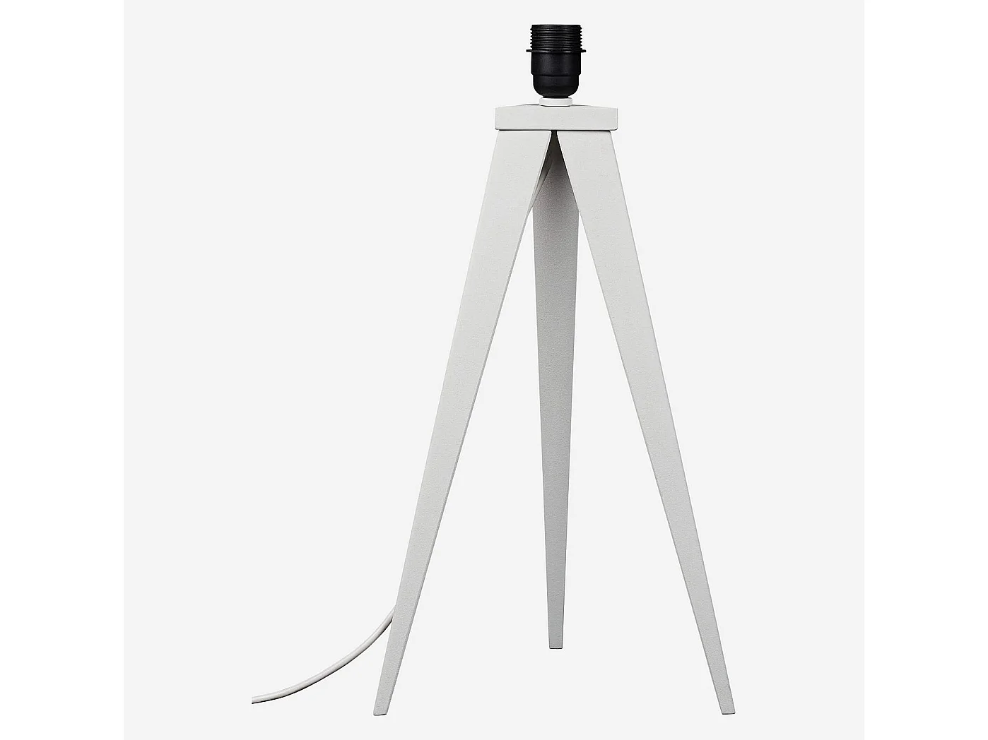 Habitat - Pied de lampe 50cm en métal blanc - Yves