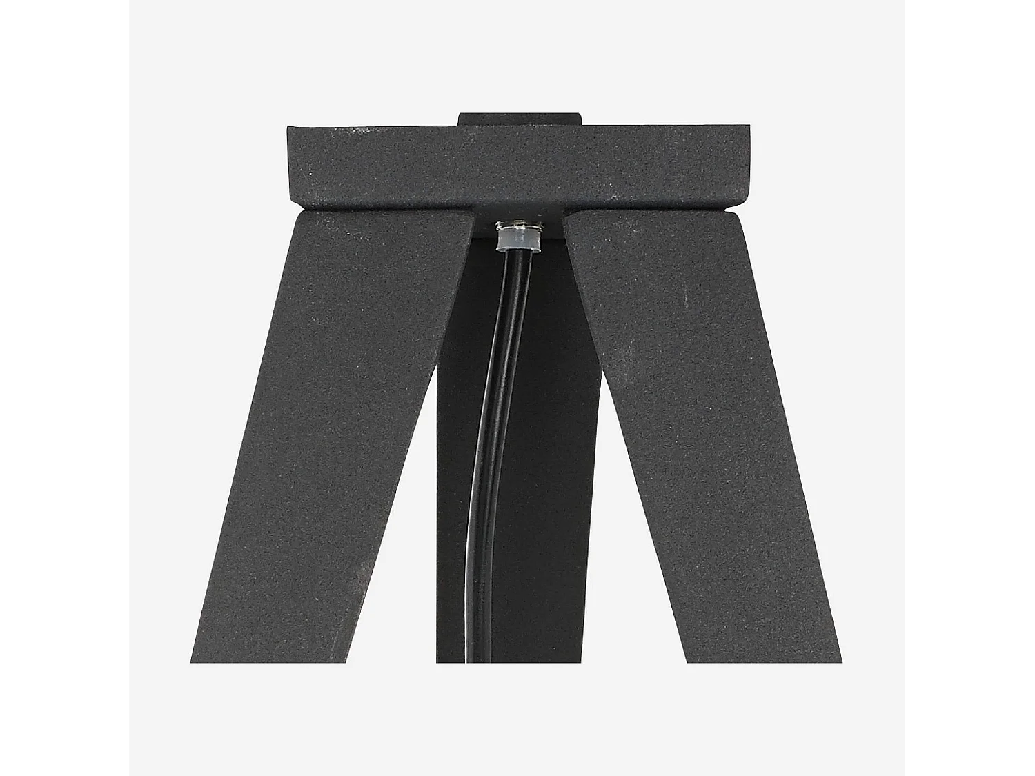 Habitat - Pied de lampe 50cm en métal laqué noir en métal noir - Yves