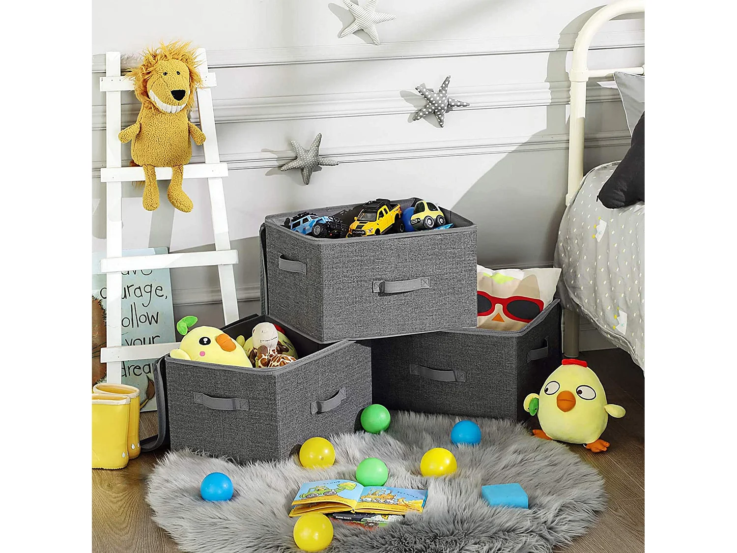 Set di 3 scatole portaoggetti, scatola pieghevole Toronto