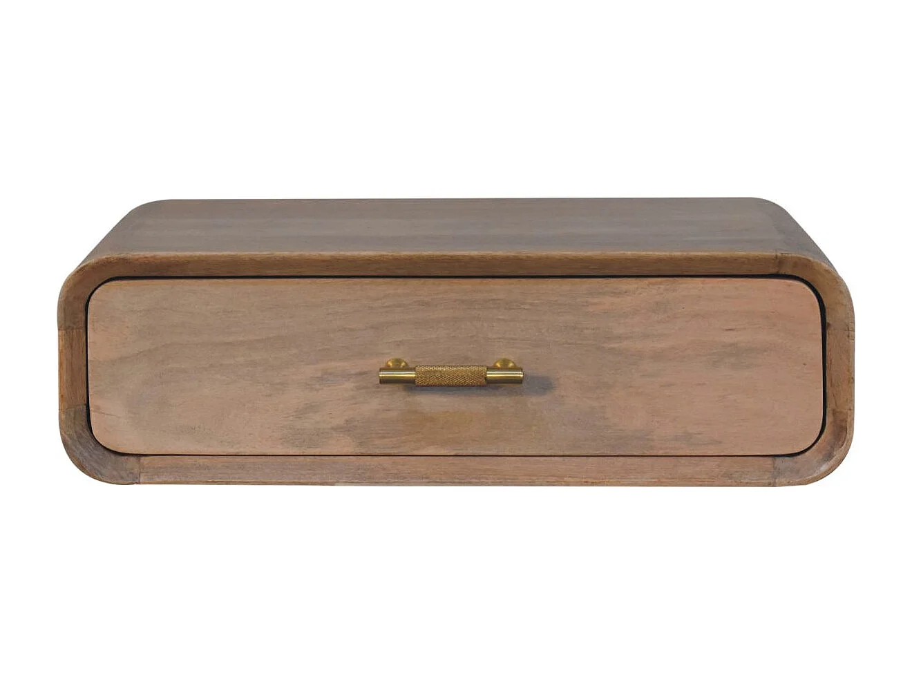 Artisan Furniture Table de chevet murale en bois massif Sonoma avec barre en T, 1 tiroir, brun clair