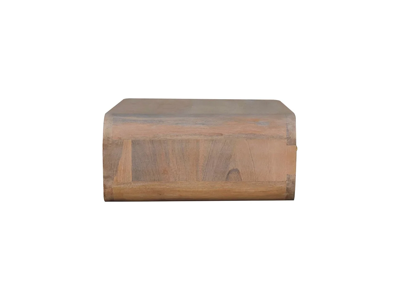 Stolik nocny z litego drewna Sonoma Artisan Furniture z barem w kształcie litery T, 1 szuflada, jasnobrązowy