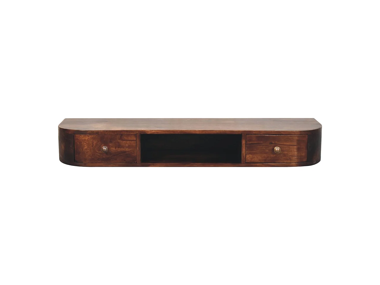 Artisan Furniture Solid Wood Lunar 2 Drawer Wall Mounted Chestnut Console