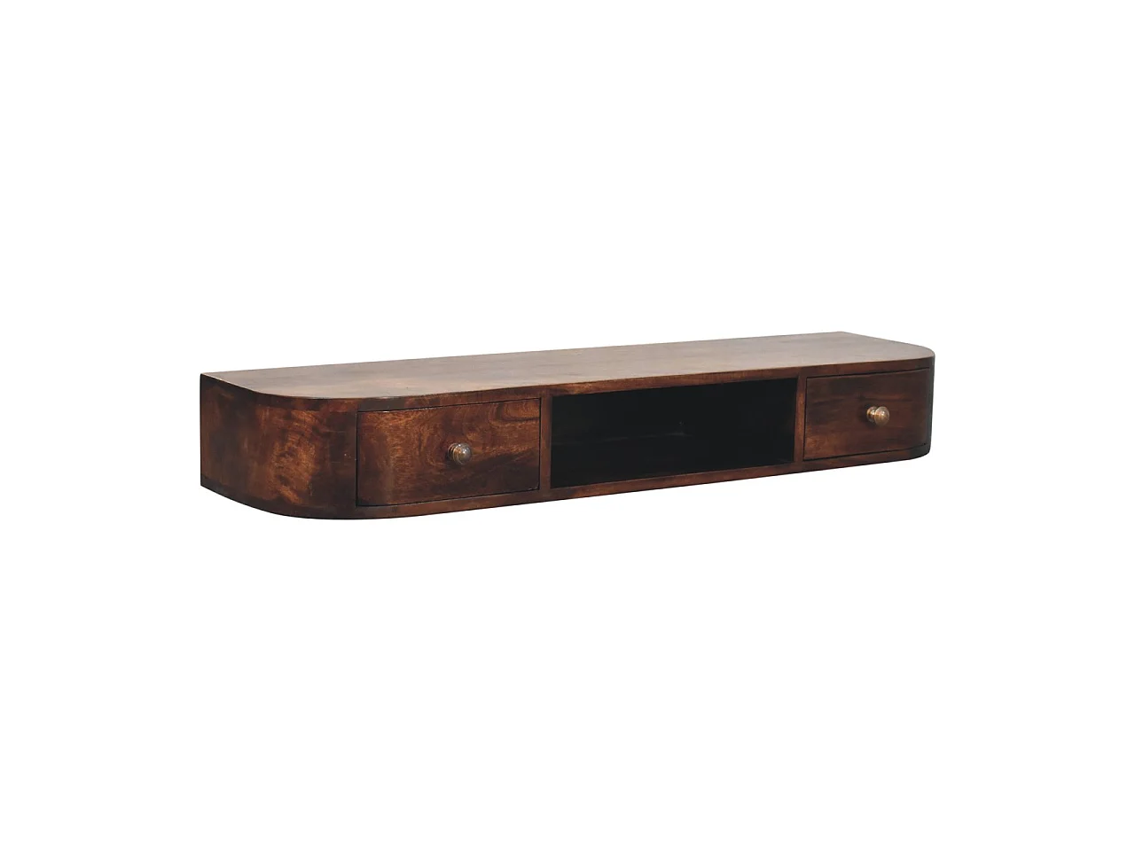 Artisan Furniture Solid Wood Lunar 2 Drawer Wall Mounted Chestnut Console