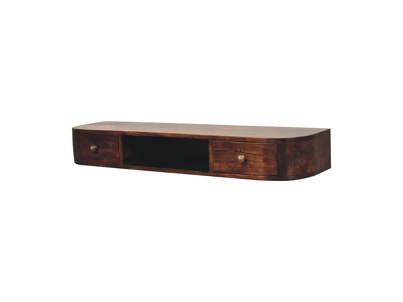 Artisan Furniture Solid Wood Lunar 2 Drawer Wall Mounted Chestnut Console