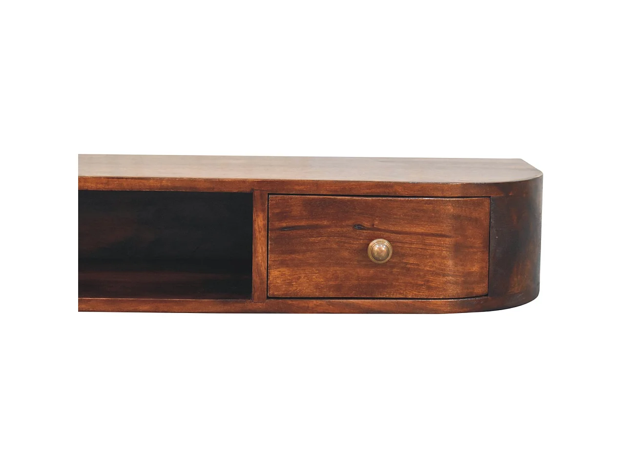 Artisan Furniture Solid Wood Lunar 2 Drawer Wall Mounted Chestnut Console