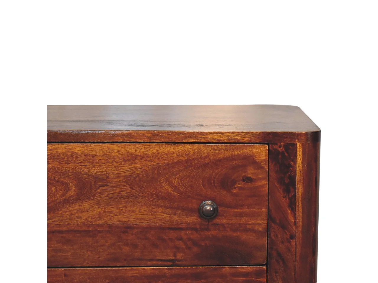 Artisan Furniture Kommode Bera aus Massivholz, 3 Schubladen, dunkelbraun