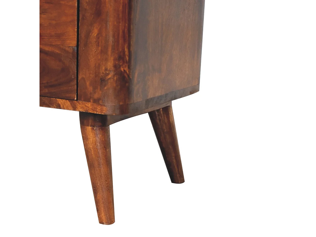 Artisan Furniture Kommode Bera aus Massivholz, 3 Schubladen, dunkelbraun