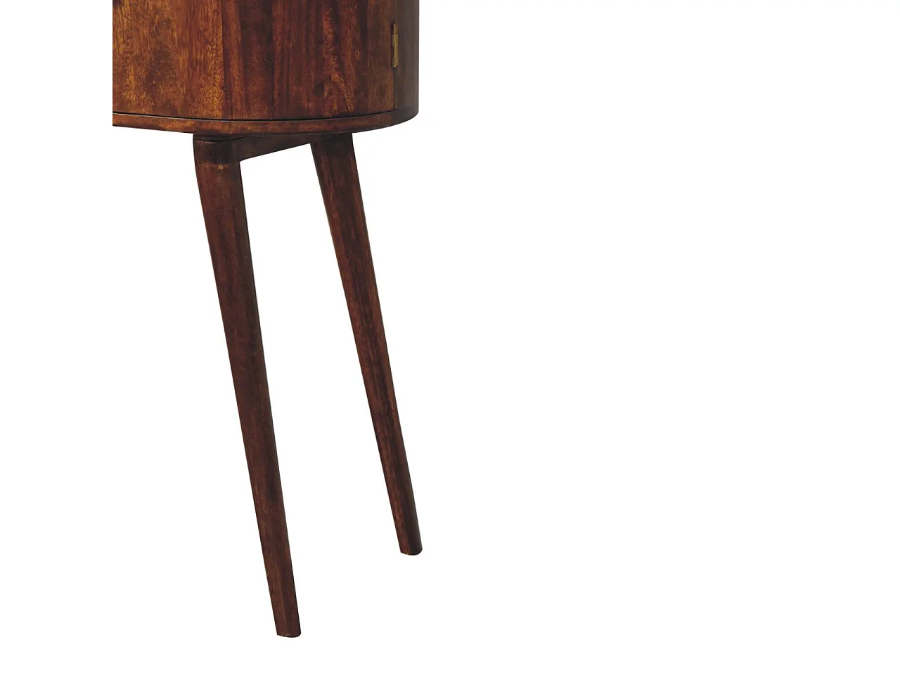 Artisan Furniture Table console Grove en bois massif, 2 tiroirs centraux et armoires latérales, marron foncé