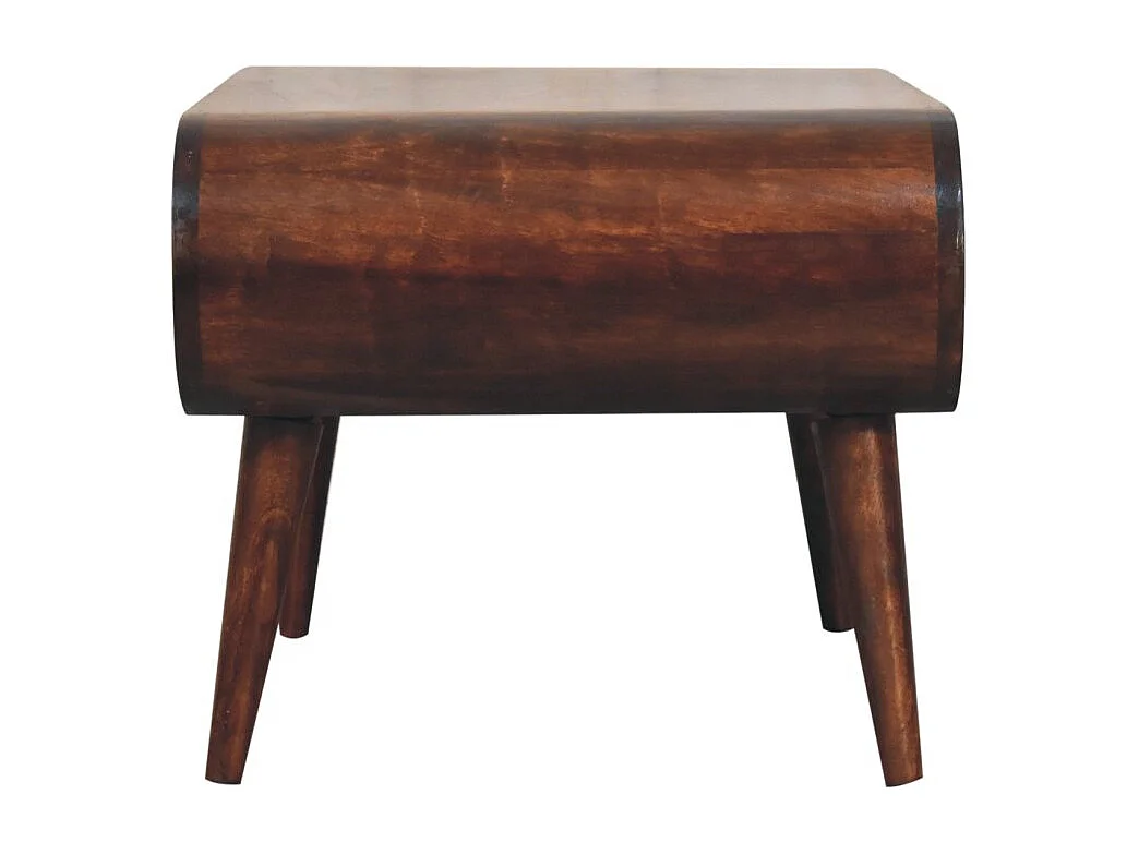 Artisan Furniture Table basse ouverte en bois massif de noyer californien, fente ouverte, brun foncé