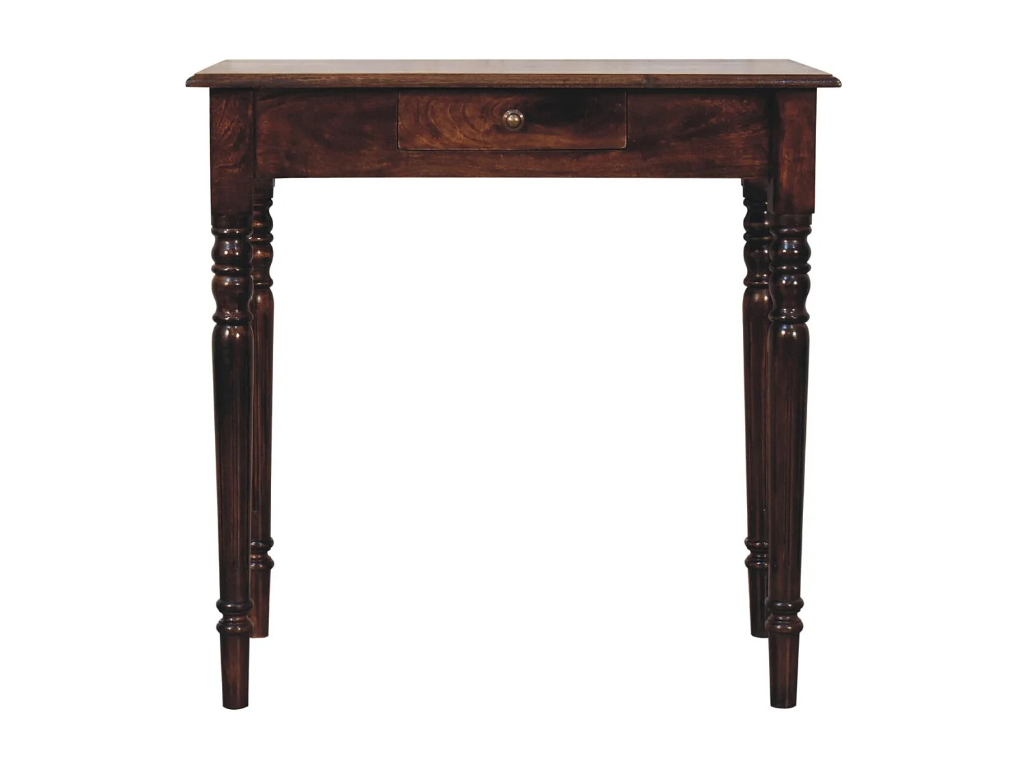 Artisan Furniture Scrivania in legno massello di noce californiano, 1 cassetto, marrone scuro