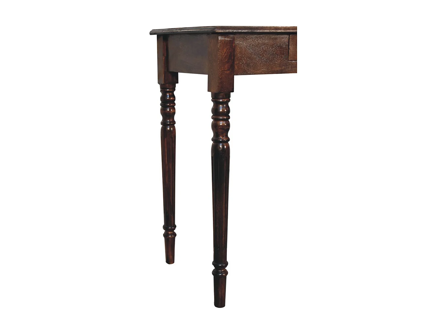 Artisan Furniture Scrivania in legno massello di noce californiano, 1 cassetto, marrone scuro