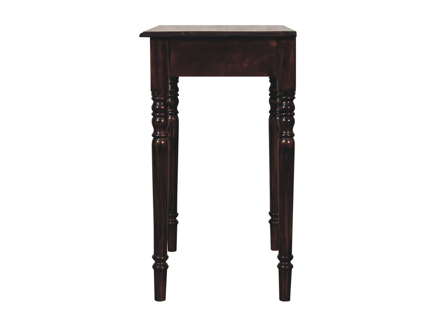 Artisan Furniture Scrivania in legno massello di noce californiano, 1 cassetto, marrone scuro