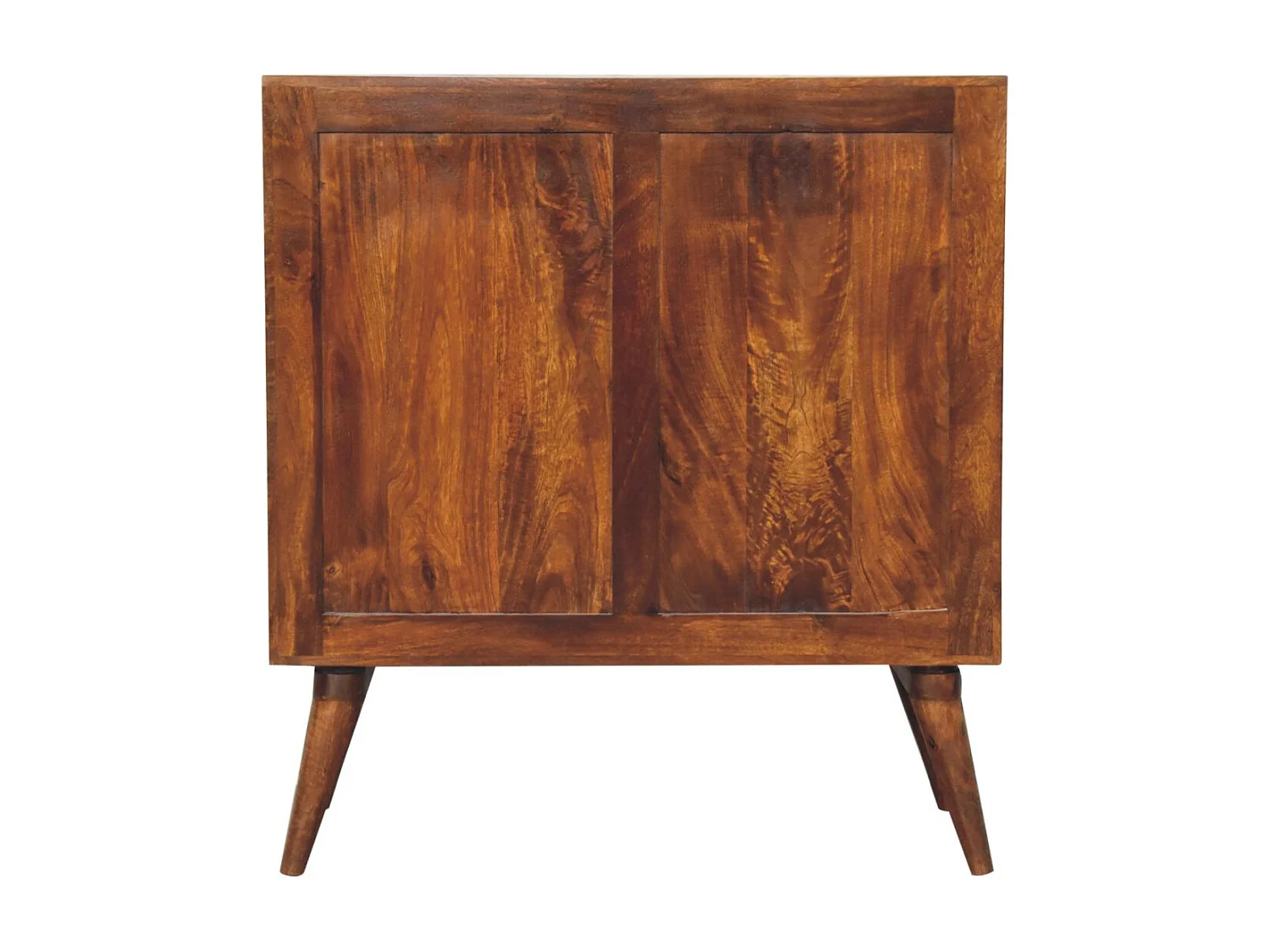 Artisan Furniture Armoire à quatre portes en bois massif, 2 portes et 2 étagères, brun foncé