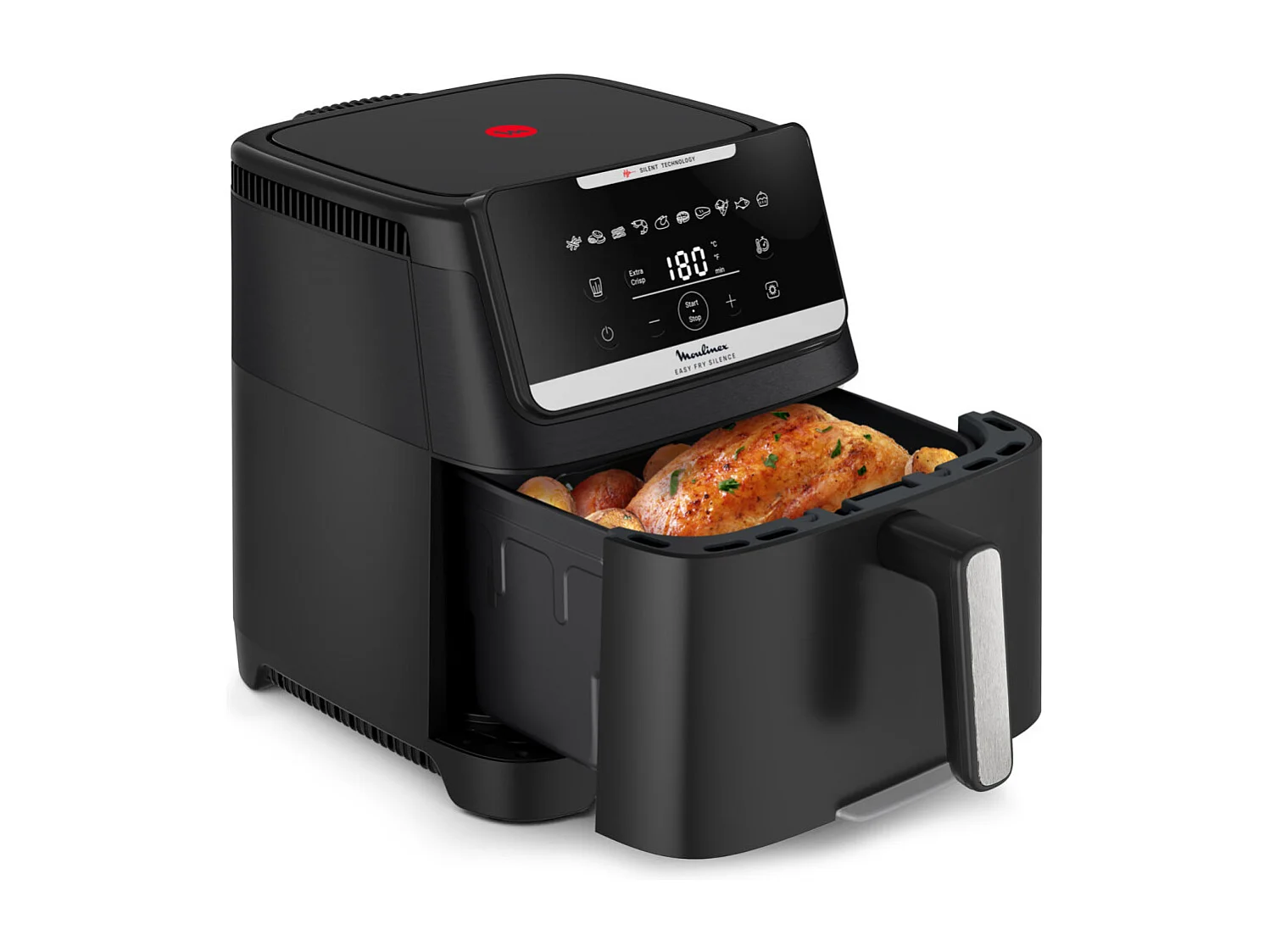 Moulinex EZ8428 Easy Fry Silence 7L, Friggitrice ad aria, Silenziosa, Frontale Rimovibile