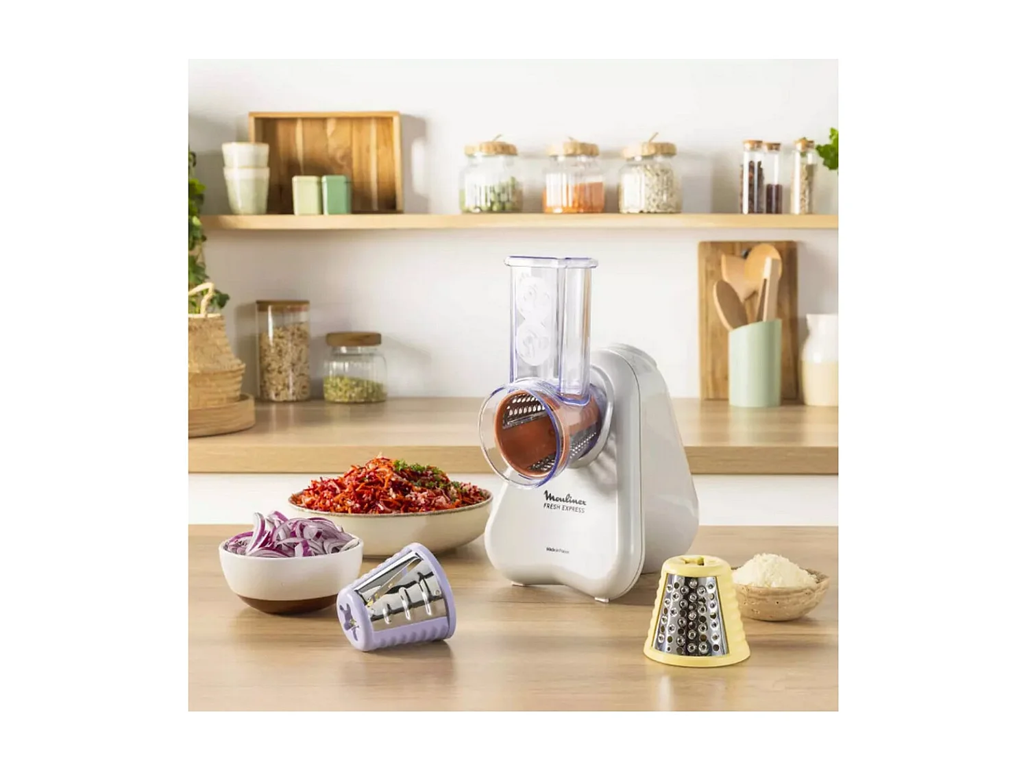 Moulinex Robot 3en1 râpeur, trancheur et éminceur 150w - DK853BE0