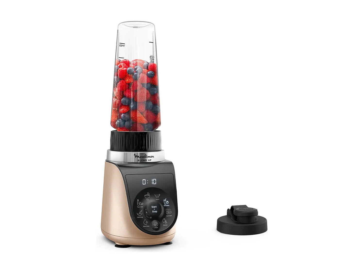 Moulinex Blend Up LM190AF0 blender 0,85 L Mélangeur de table 1000 W Noir, Or
